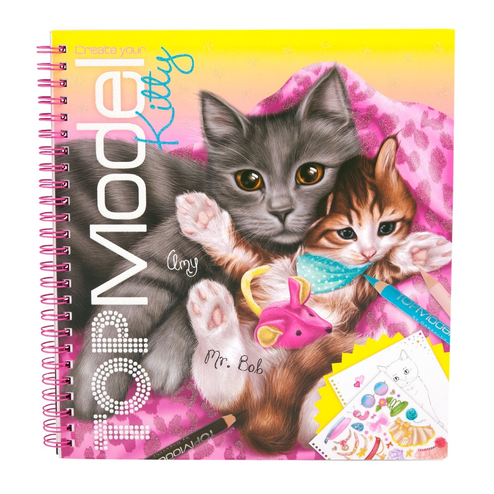 top model create your kitty colouring book  depesche