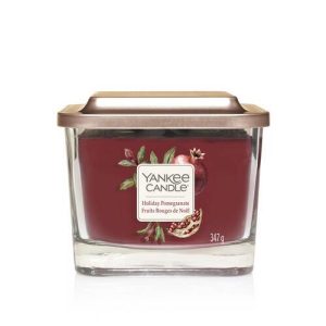 Yankee Candle Elevation Collection - Holiday Pomegranate - Medium 3-Wick Square Candle