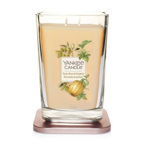 Yankee Candle Elevation collection - Tonka Bean & Pumpkin - Large 2-Wick Square Candle