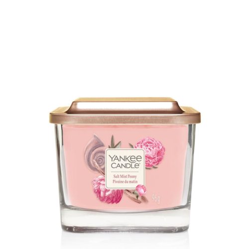 Yankee Candle Elevation Collection - Salt Mist Peony - Small 1-Wick Square Candle