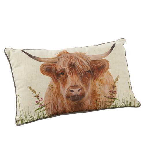 Highland Cow Cushion - A Portrait