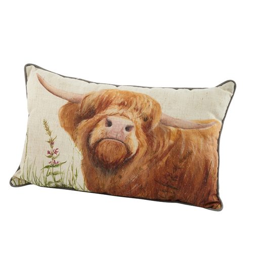 Highland Cow Cushion - Looking Up