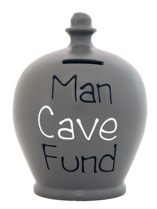 Terramundi Money Pot - Man Cave Fund, Grey - S303