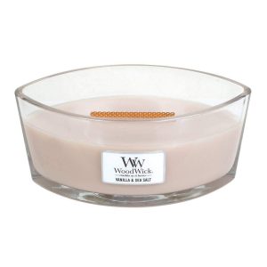 WoodWick HearthWick Vanilla and Sea Salt Ellipse Candle, 453g