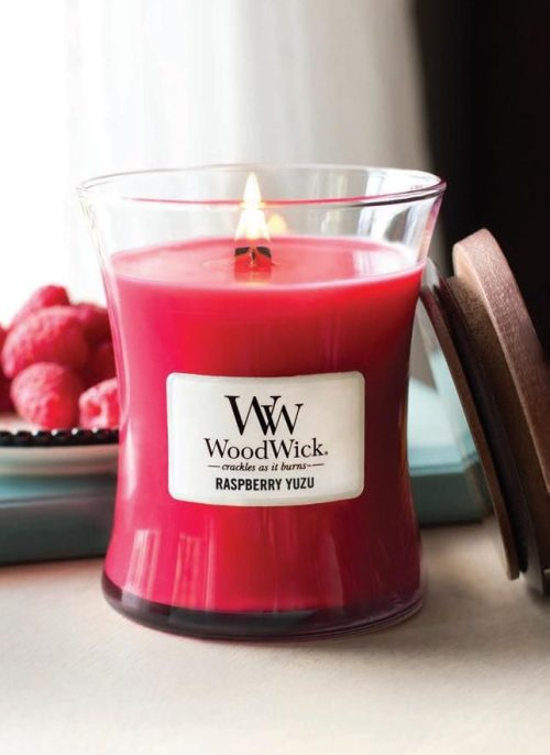 WoodWick Raspberry Yuzu Medium Hourglass Candle, 275g