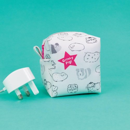 Guinea Pig 'Grinny Pig' Zipped Cube Little Case - GSG13 - Giggle and Snort Collection - Really Good