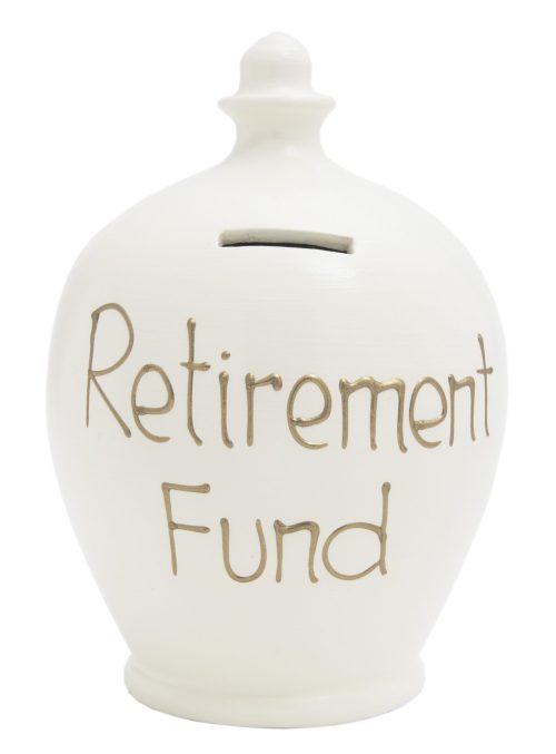 Terramundi Money Pot - Retirement Fund, White - S12