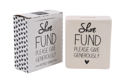 Absolutely Fabulous 'Shoe Fund' Cream Ceramic Money Bank - CGB Giftware