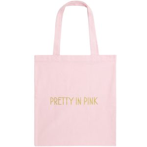 Pretty In Pink Canvas Shopper / Book Bag