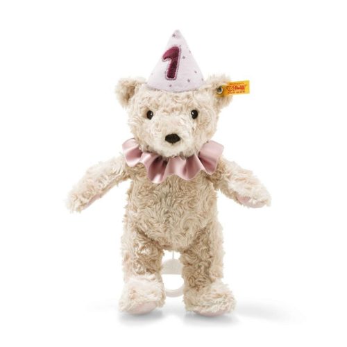 Steiff First Birthday Girl Teddy Bear with Musical Pull String - EAN 240874