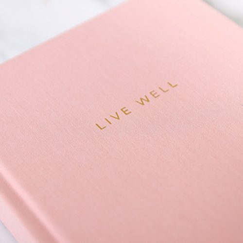 'Live Well' Pink Wellness Journal - Caroline Gardner