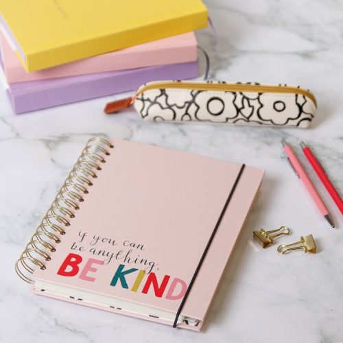 'In A World Where You Can Be Anything, Be Kind' Notebook Organiser Diary - Caroline Gardner