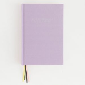 'Be a Rainbow in a Sky of Clouds' Lilac Multi Ribbon Hardback Notebook - Caroline Gardner