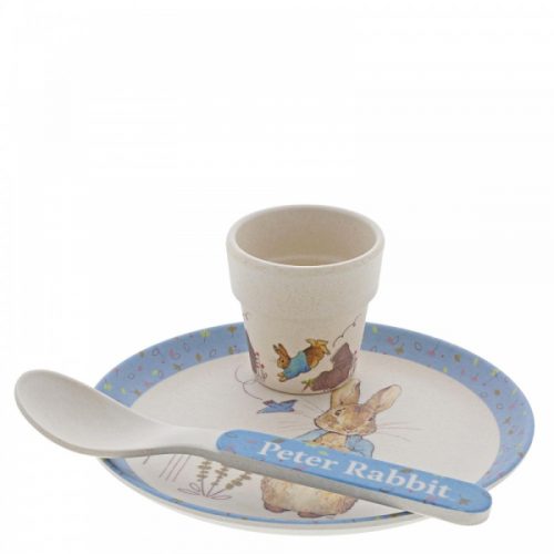 Peter Rabbit Bamboo Egg Cup Dinner Set - Beatrix Potter