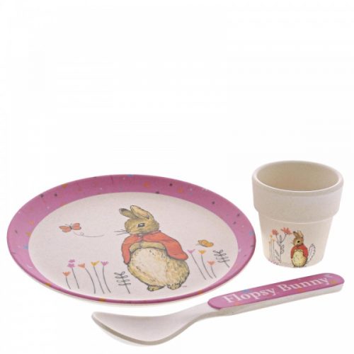 Flospy Bunny Bamboo Egg Cup Dinner Set - Beatrix Potter