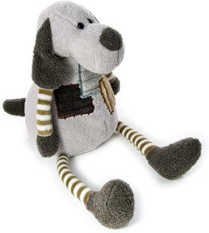 Mousehouse Stripy Puppy Dog Plush Toy, 30cm