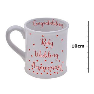 Ruby Wedding Anniversary Mug