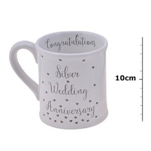 Silver Wedding Anniversary Mug
