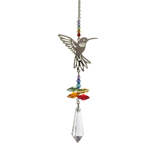 Crystal Fantasy Rainbow Hummingbird Hanging Swarovski Suncatcher