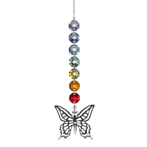 Crystal Radiance - Metal Butterfly Swarovski Crystal Rainbow Maker Sun Catcher