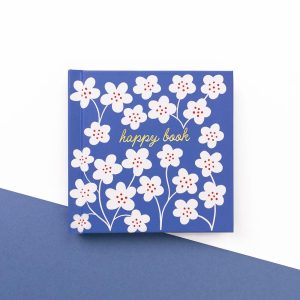 'Happy Book' Blue Floral Mini Notebook, IMMB09 - Soul UK