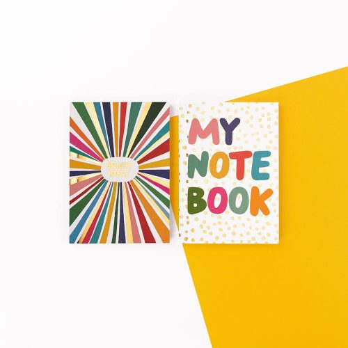 Brush and Moon Two Pack Notebooks - Bright Ideas and My Notebook - Soul UK, BMNBP03