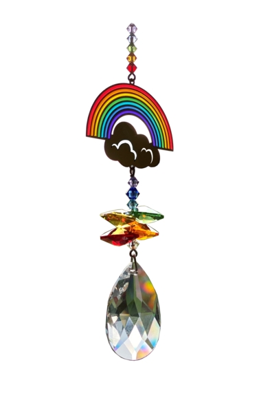 Coloured Crystal Fantasy Thank You Rainbow - Swarovski Crystal Rainbow Maker Hanging Suncatcher