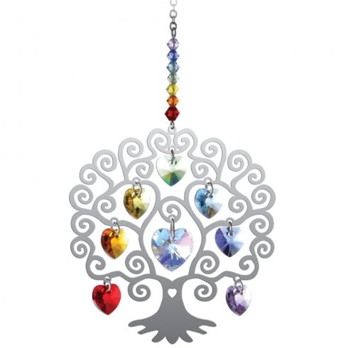 Crystal Radiance - Pure Radiance Small Tree of Life - Chakra - Swarovski Crystal Rainbow Maker Sun Catcher