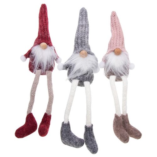 Mini Grey Dangly Leg Gonk Gnome - 16x6 cm
