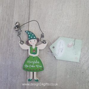 'Fairytales Do Come True' Small Woodland Fairy Hanging Plaque - Langs