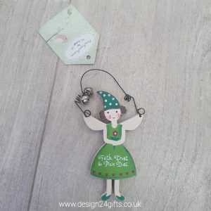 'Faith Trust and Pixie Dust' Small Woodland Fairy Hanging Plaque - Langs
