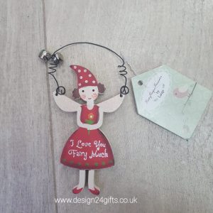 'I Love You Fairy Much' Small Woodland Fairy Hanging Plaque - Langs