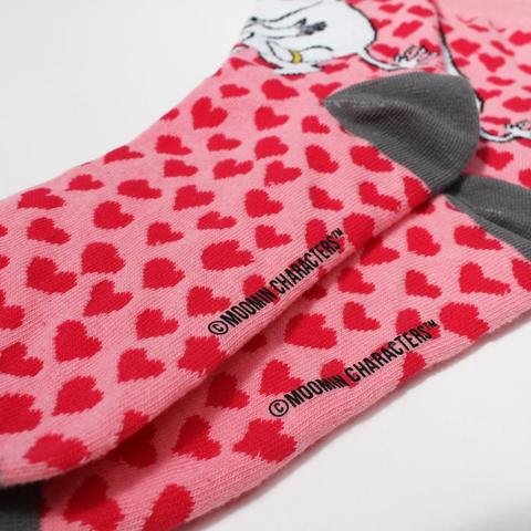 The Moomins Heart Print Socks - Moomin and Snorkmaiden - Disaster Designs