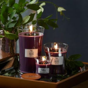 WoodWick Dark Poppy Mini Hourglass Candle, 85g