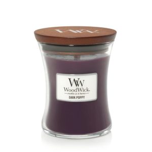 WoodWick Dark Poppy Medium Hourglass Candle, 275g