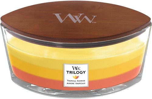 WoodWick HearthWick Trilogy Tropical Sunrise Ellipse Candle, 453g