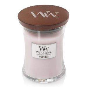WoodWick Wild Violet Medium Hourglass Candle, 275g