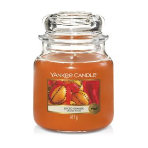Yankee Candle Spiced Orange Medium Jar Candle, 411g