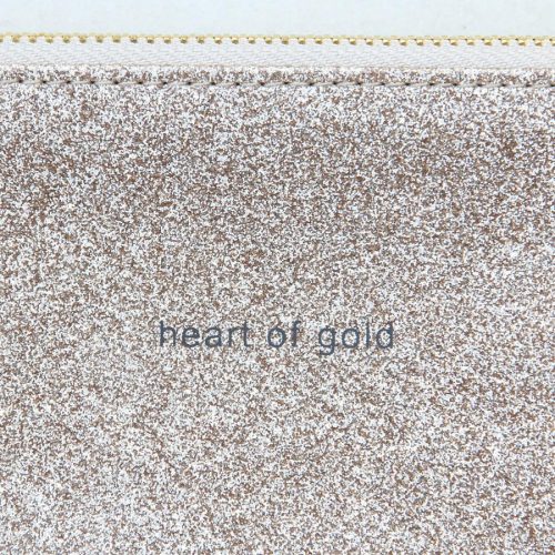 Caroline Gardner 'Heart of Gold' Glitter Pouch Bag