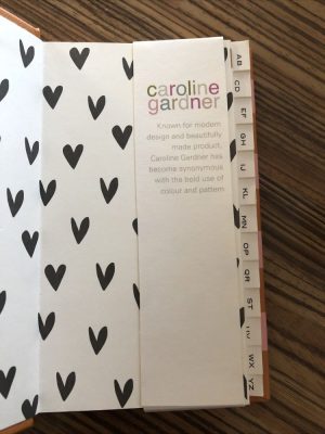 Orange Stripe Small Address Book - Caroline Gardner