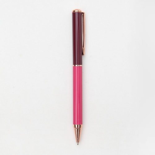 Caroline Gardner Pink & Burgundy Boxed Pen - PEN112