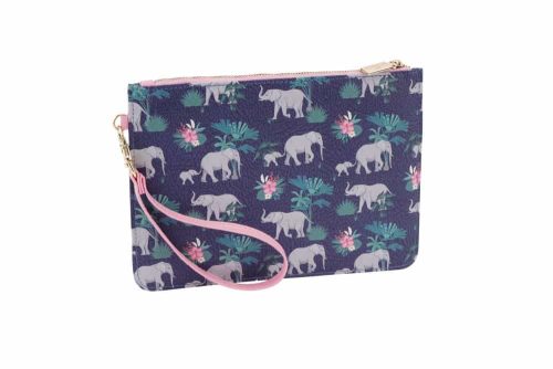 Jungle Elephant Beauty Bag