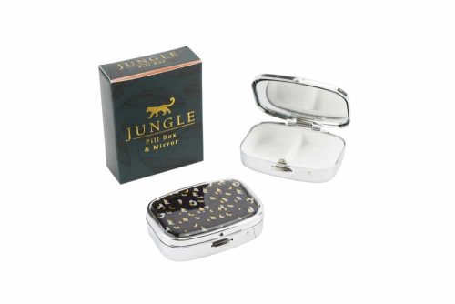 Jungle Leopard Print Pill Box