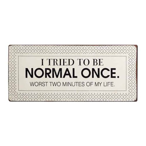 'I Tried To Be Normal Once, Worst Two Minutes of My Life' Iron Sign - Heaven Sends