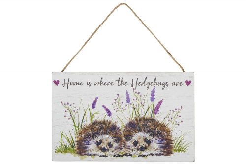 'Home is Where the Hedgehugs Are' Hedgehog Hanging Plaque - Langs
