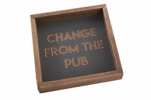 Change From The Pub Wooden Coin Tray - Langs