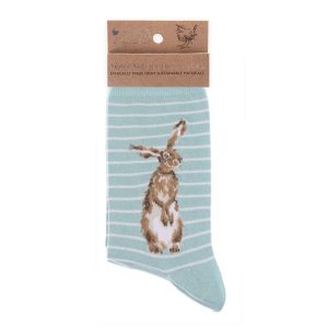 'Hare and the Bee' Hare Socks - Wrendale Designs