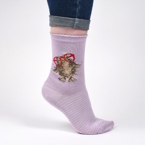'Spectacular' Purple Owl Socks - Wrendale Designs