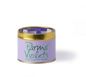 Lily-Flame Parma Violets Scented Candle Tin