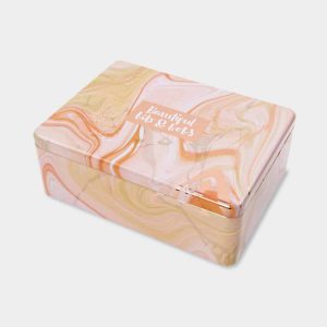 ‘Beautiful Bits and Bobs’ Pink Marble Hinged Tin - Rachel Ellen Designs